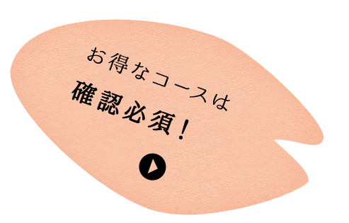 お得なコースは確認必須